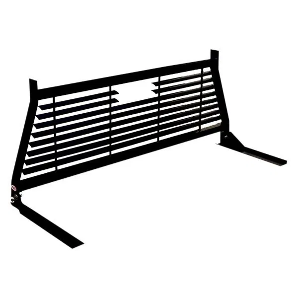 WG16B – RKI Headache Rack, Louvered Powder Coated Black Heavy Gauge Steel Can Be Used With Crossbed Tool Box With Mou...